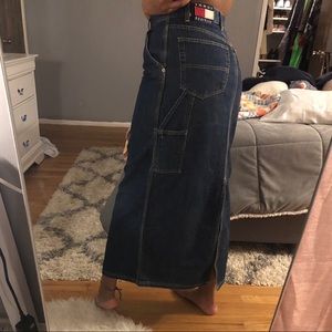 Vintage Tommy Hilfiger Denim Jean Maxi Skirt!